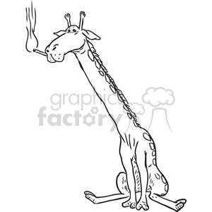   giraffe smoking vector RF clip art images 