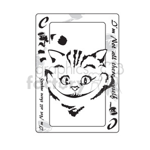 alice in wonderland cheshire cat playing card