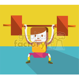 weightlifter icon illustration