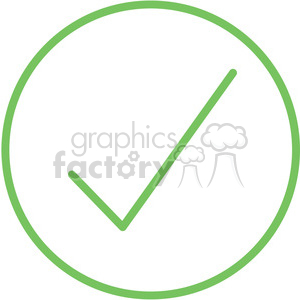 A green check mark with a circle around it, signifying approval or correctness.
