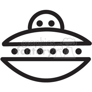 ufo flying saucer vector icon
