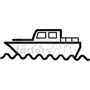 boat in water vector icon
