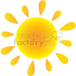 royalty free rf clipart illustration abstract sun in gradient vector illustration isolated on white background
