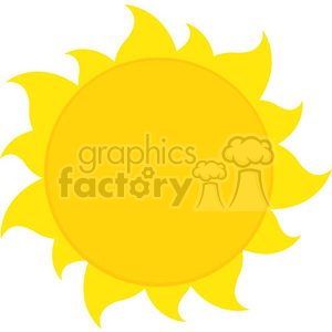 yellow silhouette sun vector illustration isolated on white background