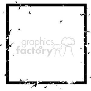 Black grunge border clipart with distressed edges on a white background.