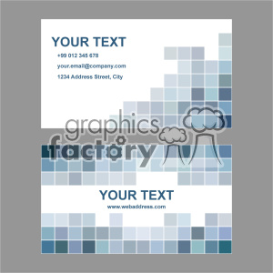 Minimalist Blue and Gray Business Card Template