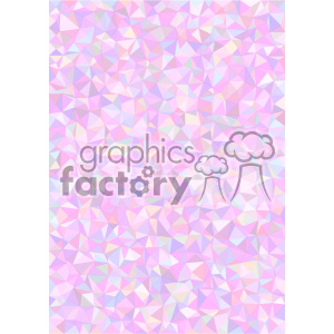 A geometric abstract background featuring a mosaic of pastel-colored triangles in shades of pink, purple, and light blue.