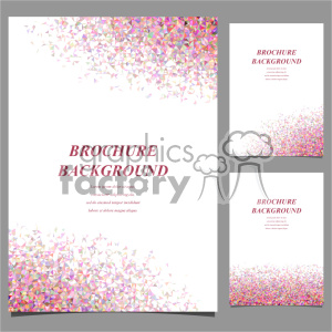 Colorful Confetti Brochure Background Set