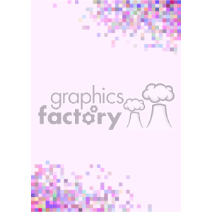 Pastel Pixelated Border for Festive Designs