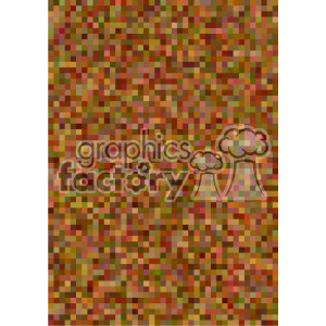 A pixelated mosaic pattern with various shades of brown, green, and red.