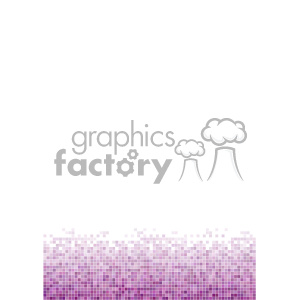 A clipart image featuring a gradient of small purple squares at the bottom, creating a mosaic effect that fades into a white background.