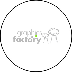 The clipart image depicts a simple black circular outline with a small green dot at the center, resembling a minimalistic reticle or aim sight often used for target acquisition in shooting games, sports, or military applications. It appears to be a graphical representation of a target view through an aiming device.