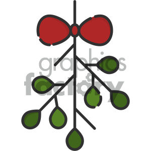   mistletoe vector icon 