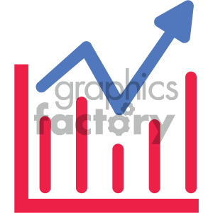 The clipart image depicts an upward-trending line graph or chart, with a green arrow pointing upwards indicating growth or increase. The icon represents the concept of progress, success, and profitability in the context of technology, internet marketing, SEO, and related fields.

