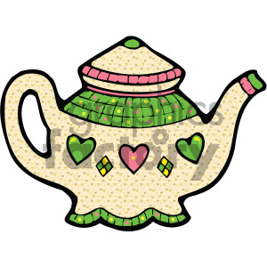 cartoon teapot vector art
