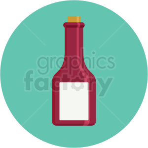 red corked bottle icon with circle background