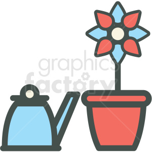 flower pot vector icon