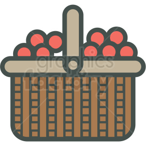 basket of berries vector icon