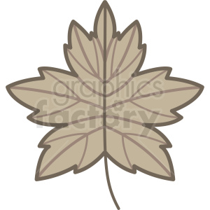 brown leaf vector icon
