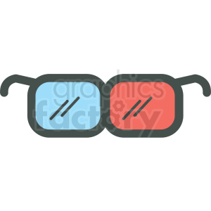 3D glasses vector icon