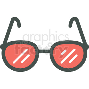 sunglasses with red lens vector icon image