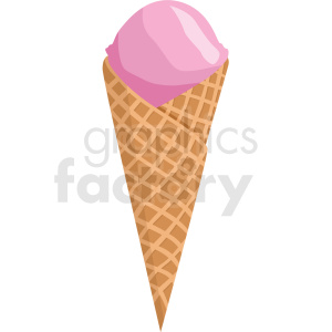 ice cream cone vector flat icon clipart with no background