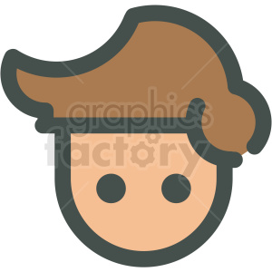 avatar with brown hair vector icons