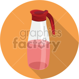 beverage container on circle background flat icons