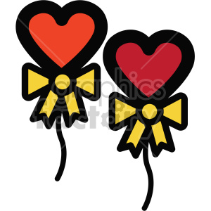 heart balloons icon for valentines day