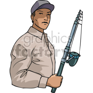 man holding fishing pole
