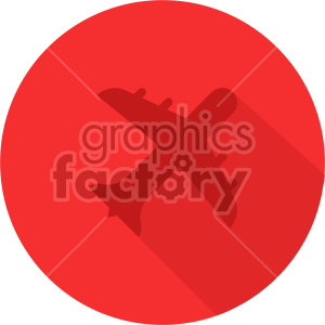   commercial airplane red icon 