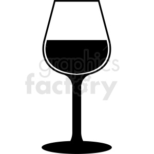 wine glass silhouette vector