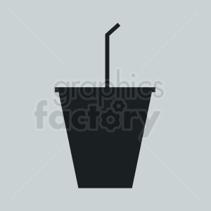soda cup with straw on light background