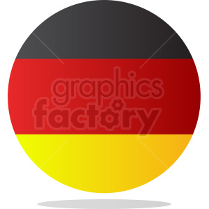 The image features a round icon with the design of the German flag. The flag consists of three horizontal stripes in black (top), red (middle), and gold (bottom).