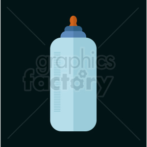 cartoon baby bottle on dark background
