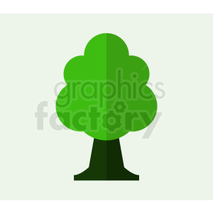 cartoon tree on light green background