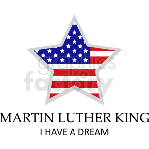 Martin Luther king star vector icon