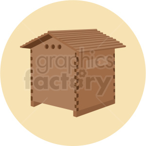 beehive house vector yellow background