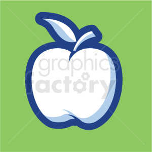 apple vector icon on green background