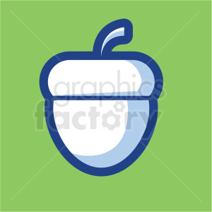 acorn vector icon on green background