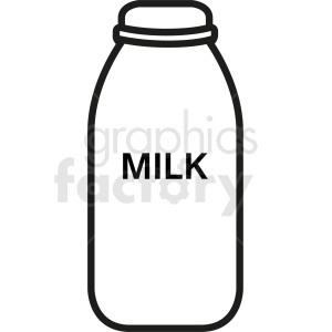 bottle of milk vector