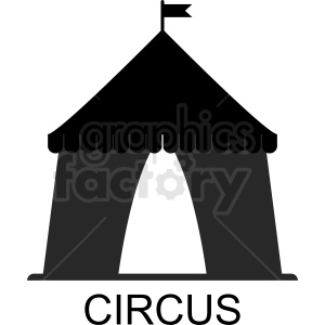 circus tent with label