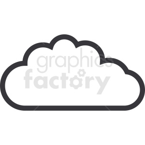vector cloud outline