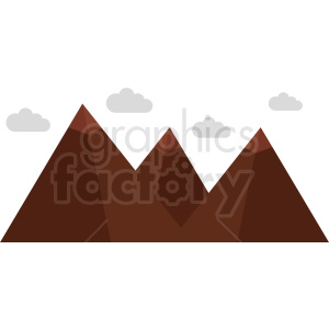 mountain with clouds vector icon no background