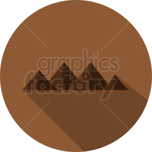 mountain clipart on brown circle background