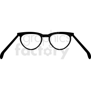 A black and white clipart image of eyeglasses