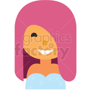 teenage girl avatar icon vector clipart