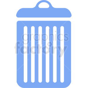 blue garbage can icon
