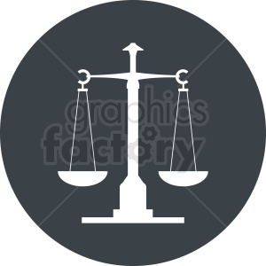scale of justice vector clipart gray icon
