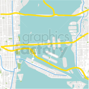 aerial coastal map vector design